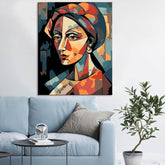Painting by numbers - Abstract female portrait in the style of Picasso
